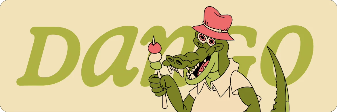 Dango cover with Kuro the crocodile