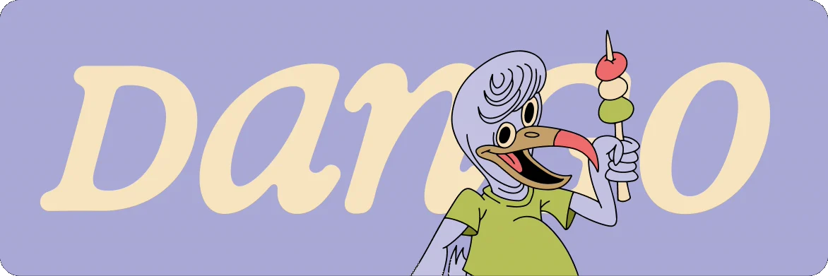 Dango cover with Pip the bird