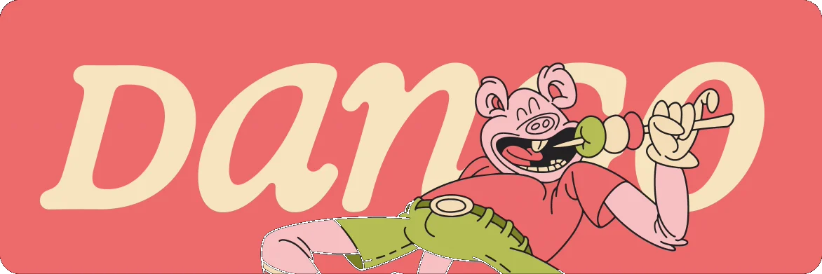 Dango cover with a pig