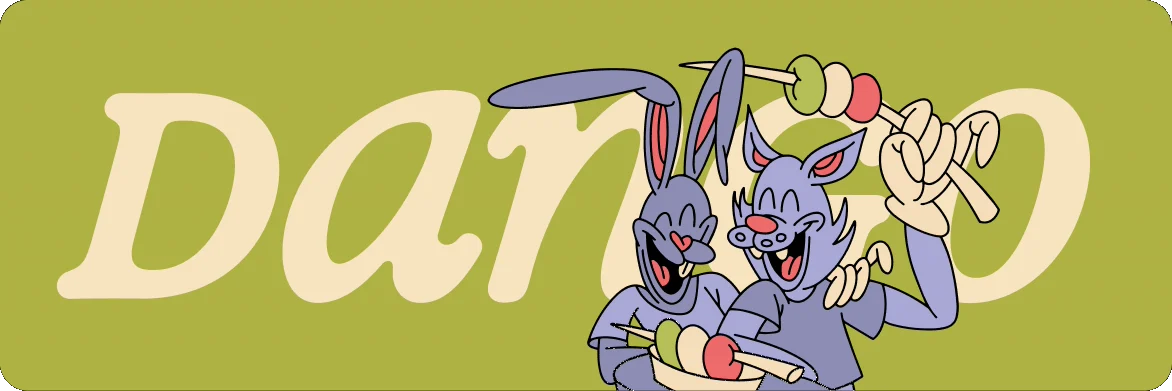 Dango cover with two rabbits