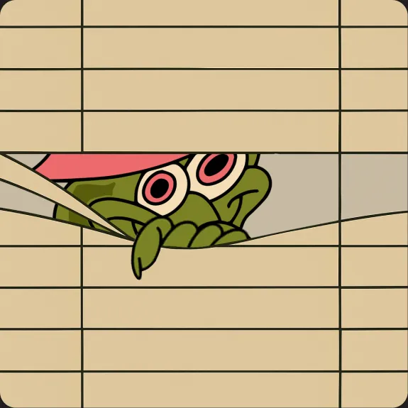 Meme: peeking through blinds