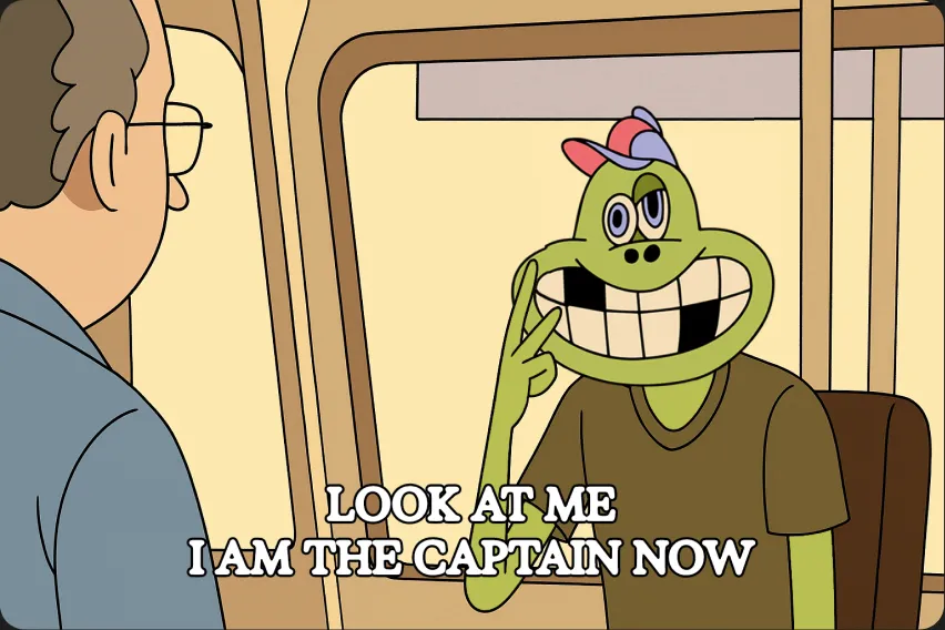 Meme: look at me, I am the captain now