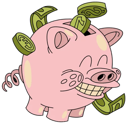 Piggy bank sticker