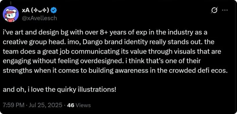 Tweet. xA: Dango brand identity really stands out. The team does a great job communicating its value through visuals that are engaging without feeling overdesigned. And oh, I love the quirky illustrations!