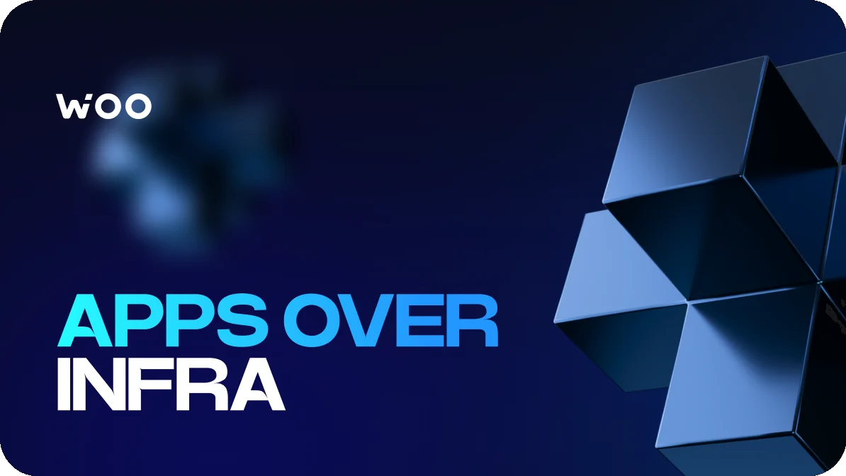 WOO banner: Apps over infra