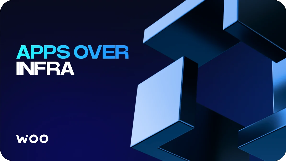 WOO banner: Apps over infra, alternate layout